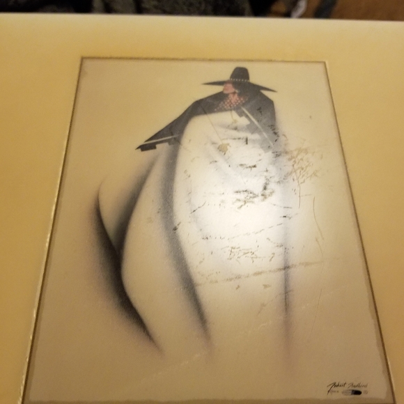 VTG Robert RedBird Art Decorative Ceramic Tile Native American "The Chanter" - Picture 4 of 6